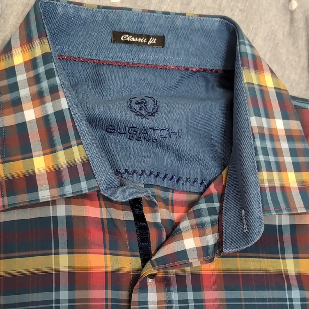 Bugatchi Men's Multicolor Plaid Shirt